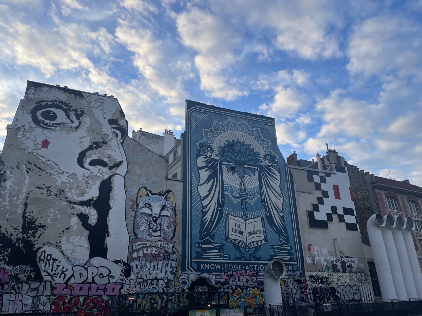 Marais Square with Vibrant Street Art, Paris, Photo by Leah Gillis