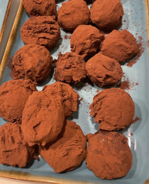 Delicious homemade truffles from 'Chocolate Desserts' class at Cook'n with Class Paris, 2023. Photo by Leah Gillis showcasing gourmet chocolate creations