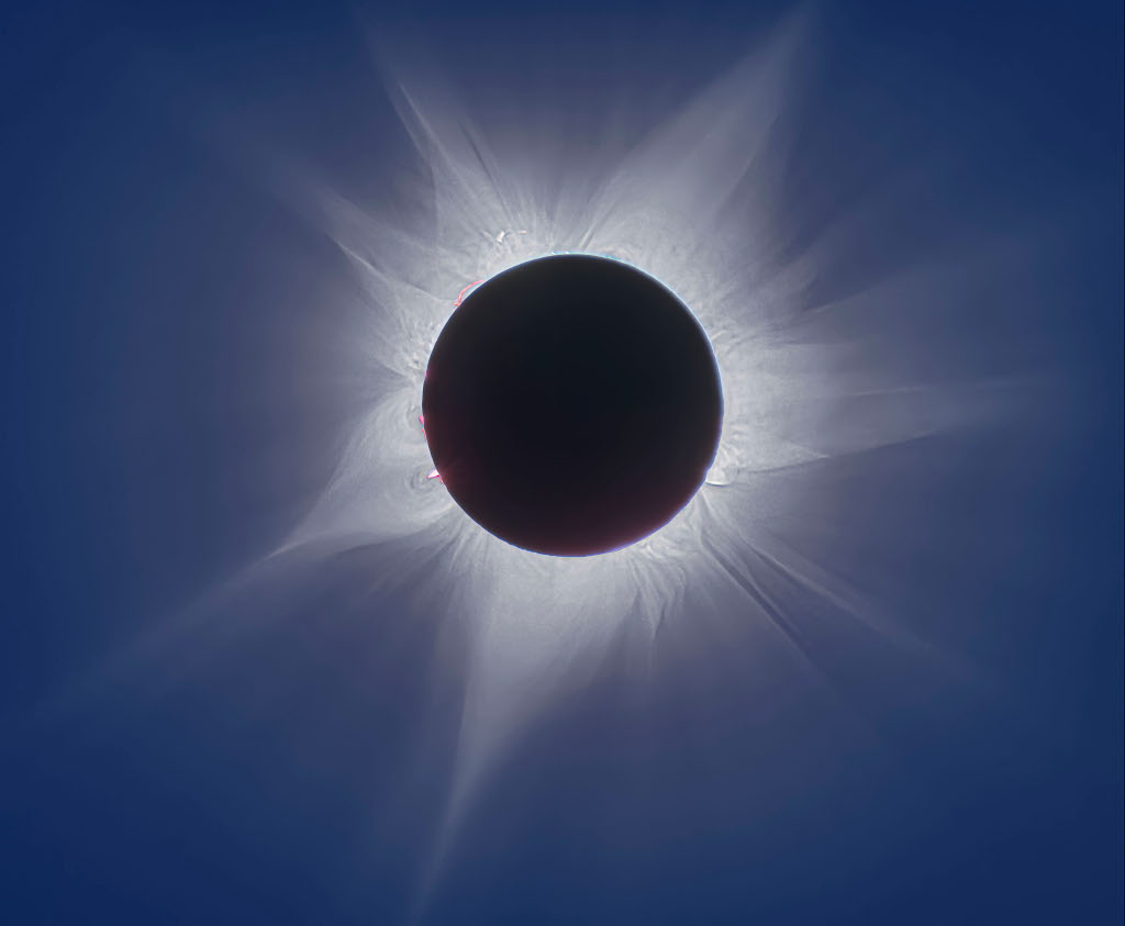 Stunning solar eclipse captured in April 2023, showcasing the moon's alignment with the sun, symbolizing new beginnings and cosmic transformation in astrology, specifically related to the New Moon Solar Eclipse in Libra. Image from NASA/Fred Espanek