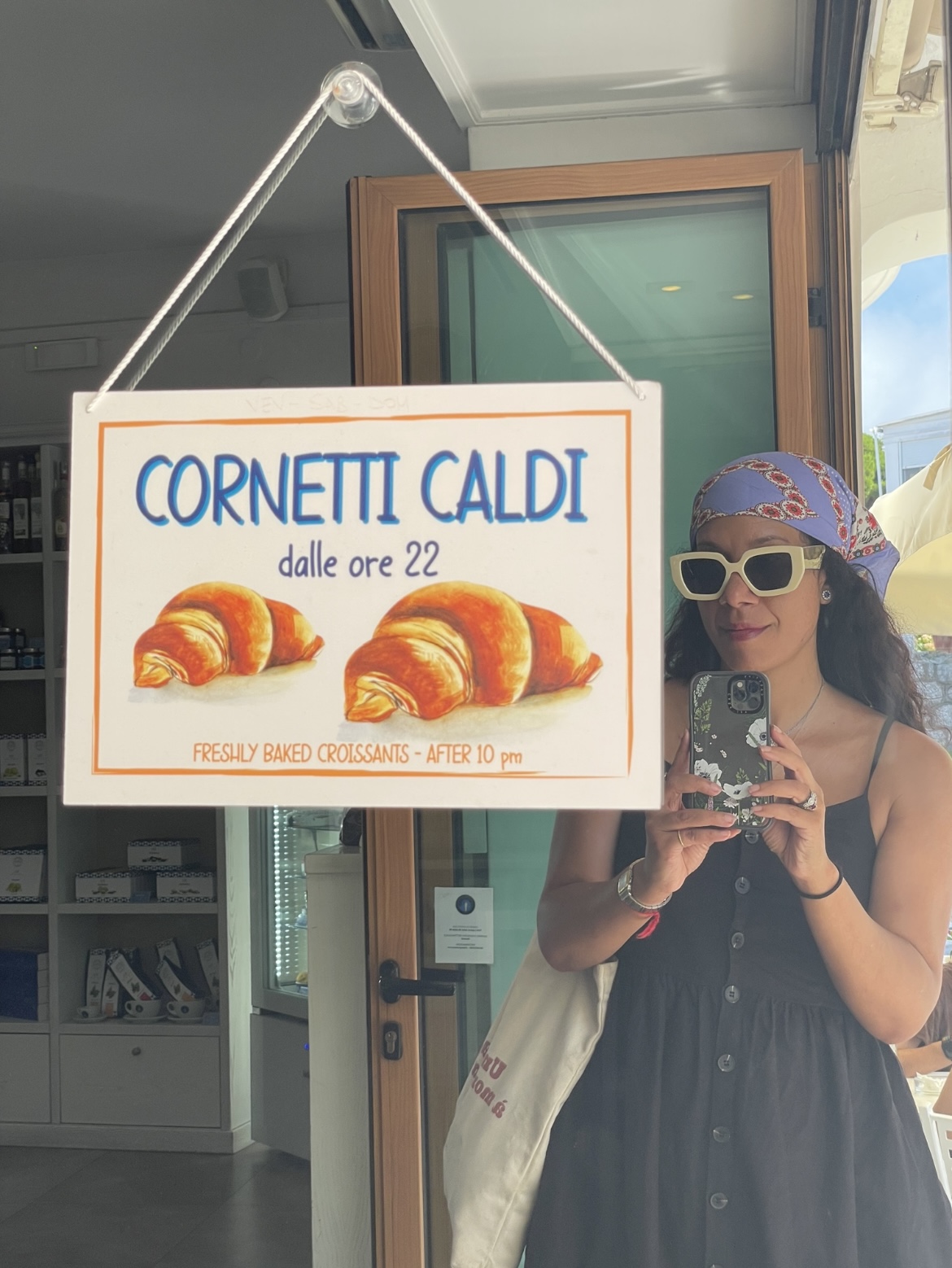 Capri, Italy bakery signage showing that beauty and love and be poured into everything we do. Delicious cappuccio awaited ...(and of course later pizza.)