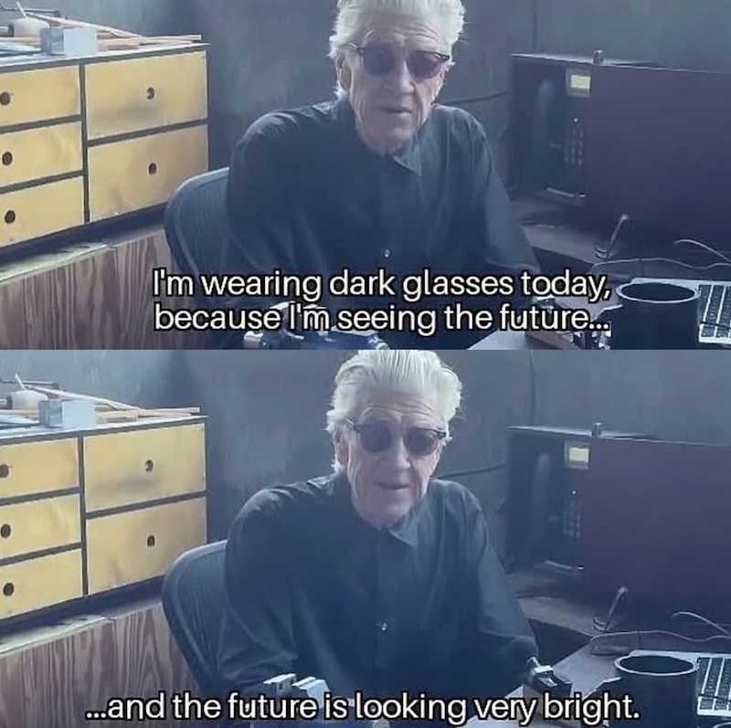 David Lynch on set working, embodying the creative energy of his Capricorn sun and Aquarius influence. This image highlights Lynch’s unique visionary approach to filmmaking, blending structured discipline with innovative, forward-thinking ideas. A tribute to the legendary director and his astrology, after his passing. Explore how Lynch’s astrology and his groundbreaking cinematic style and life's journey in our homage article.