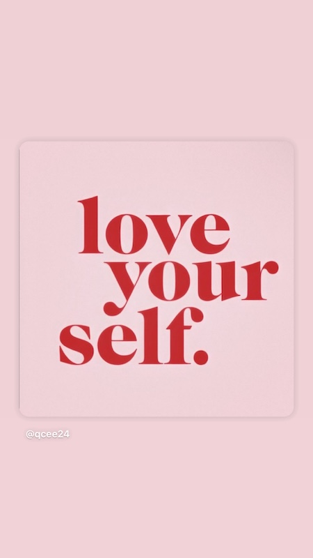 Text graphic reading “Love Yourself” representing deep emotional healing for Scorpio energy and grounded self-worth themes of Taurus Season.