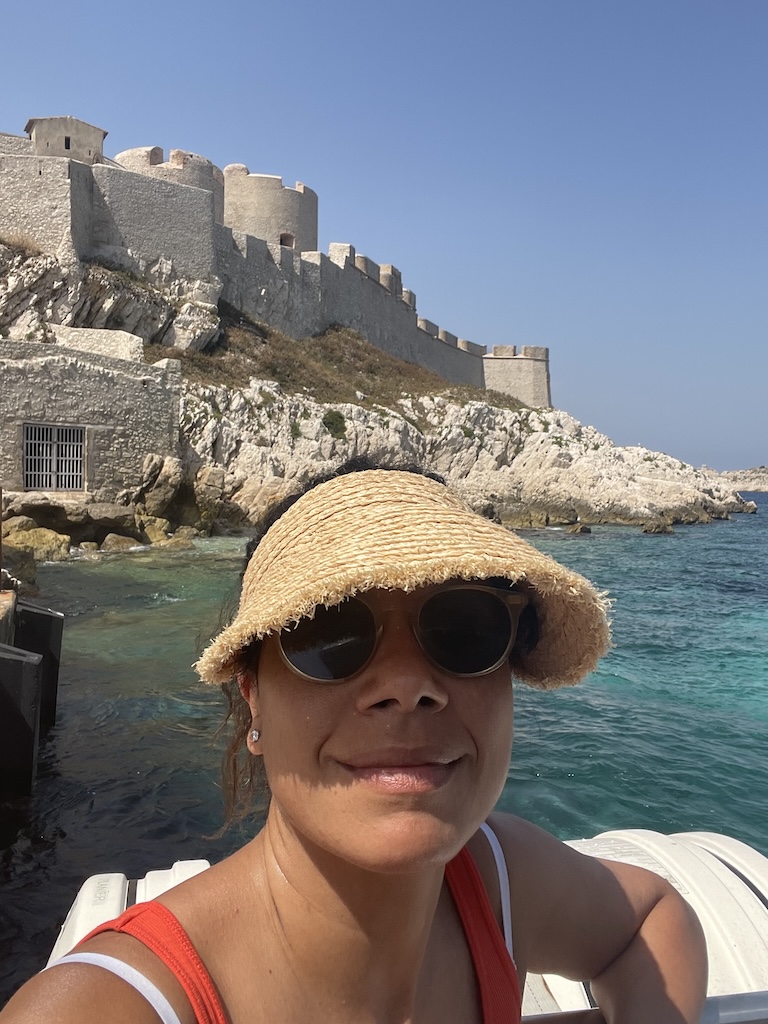 Me and the boat and waters and Chateau d'If. Alexandre Dumas legendary tale The Count of Monte Christo. Amazing.