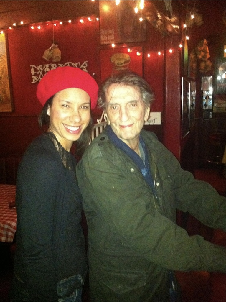 Leah Gillis with actor Harry Dean Stanton at Dan Tana’s iconic West Hollywood restaurant