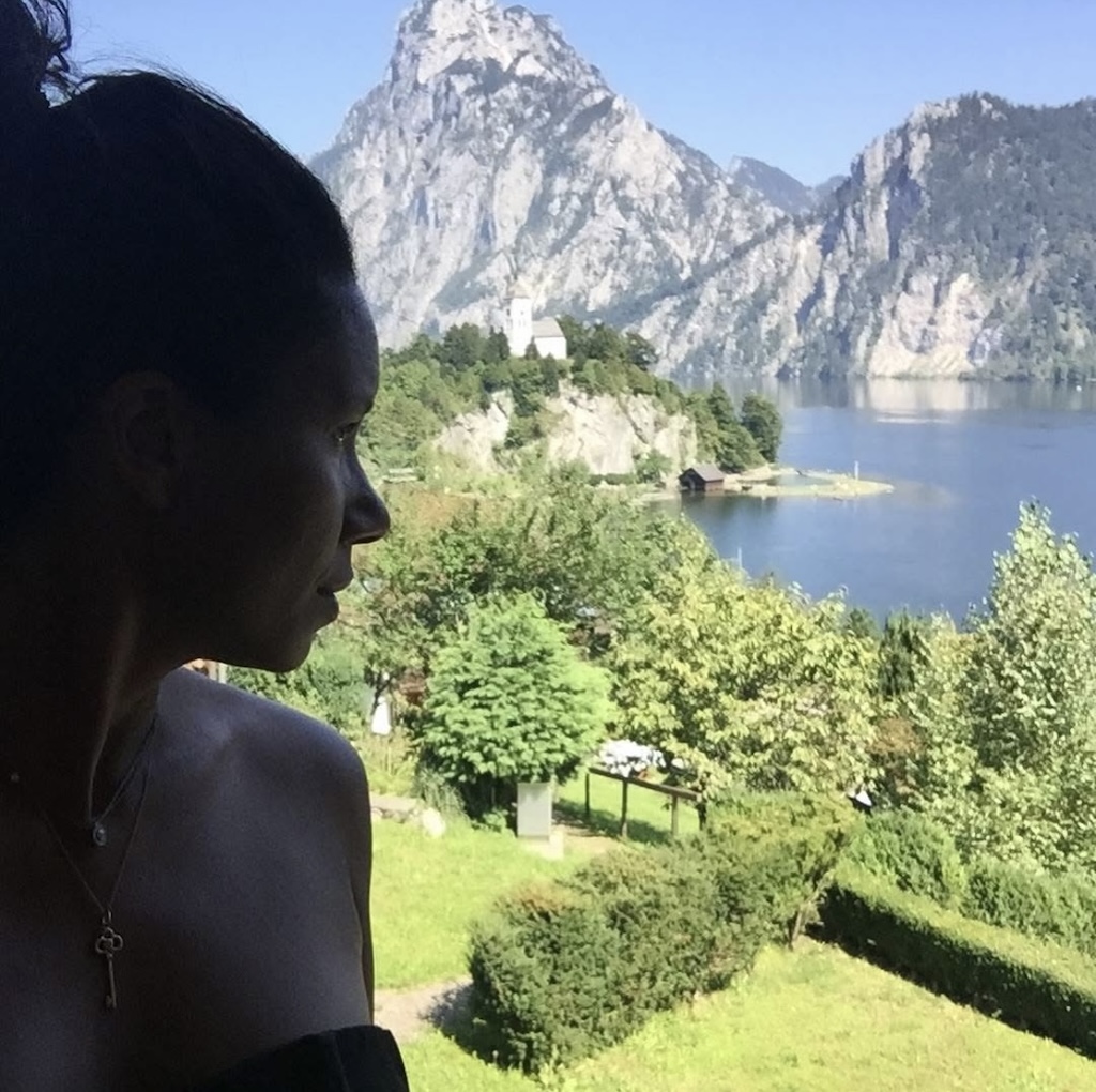 Leah Gillis in Austria doing Labor Day, their way.