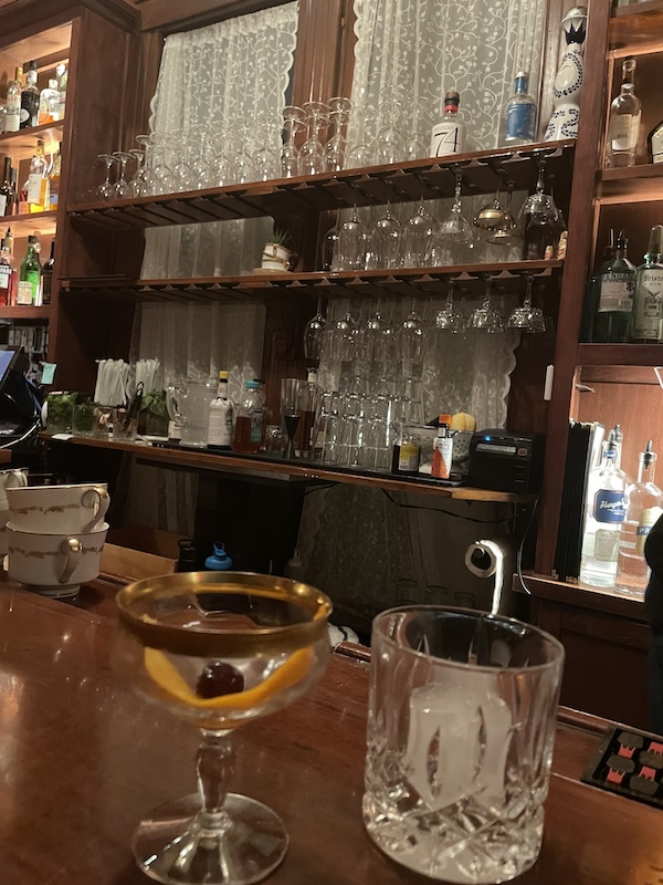 The Farish House restaurant bar in Phoenix — old-school charm with a 1930s ish vibe.