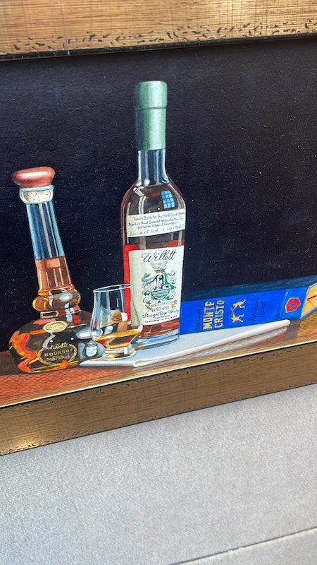 Close-up of expressive contemporary paintings at Atlanta Dogwood Festival in Piedmont Park