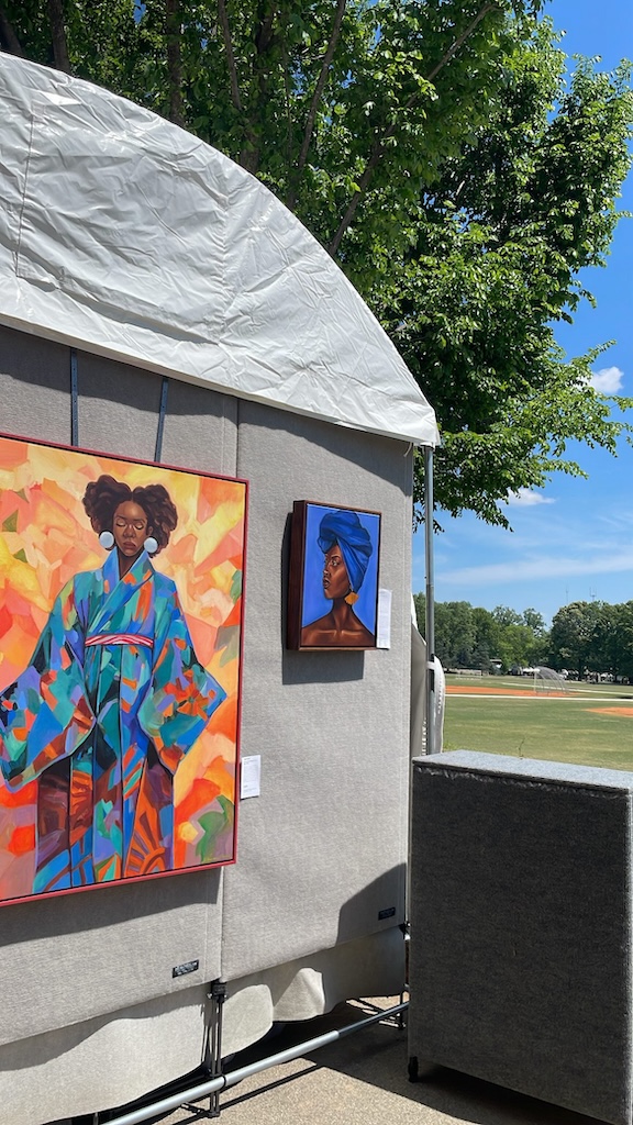 Fine art paintings by emerging US artists at Atlanta Dogwood Festival in Atlanta