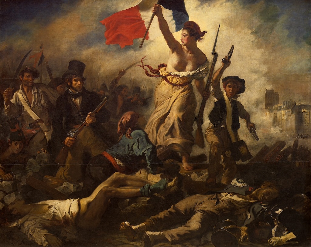 Eugene Delacroix was a Taurus, as this famous image of the Goddess of Liberty his sums up themes of Scorpio Full Moon and Taurus season - desire, action, beauty, and real luxury. Delacroix's 1830 Liberty Leading the People, The Louvre, Paris.