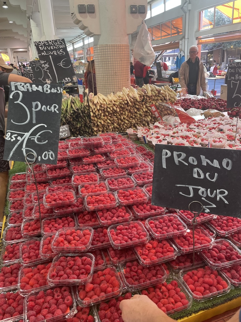 The markets are obviously food based too and Cannes is no different. This was one of my favorites in France. A delicious, charming space. Photo by moi.