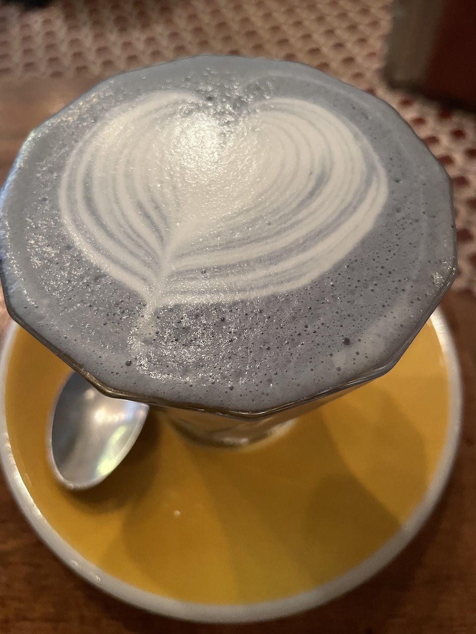 Beautiful butterfly pea blue tea Paris coffee shop Cafe Loustic — Taurus healing sensory abundance beauty astrology 2026 Leah Gillis