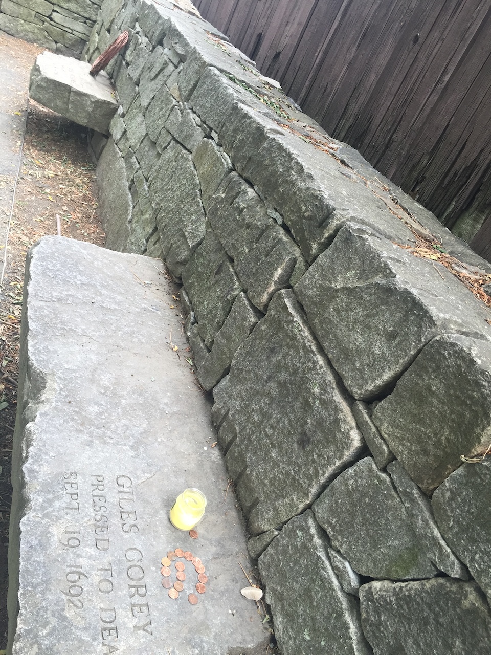 Salem Massachusetts memorial to victims of the 1692 witch trials — America at 250 reflection by Leah Gillis Between the Lines column