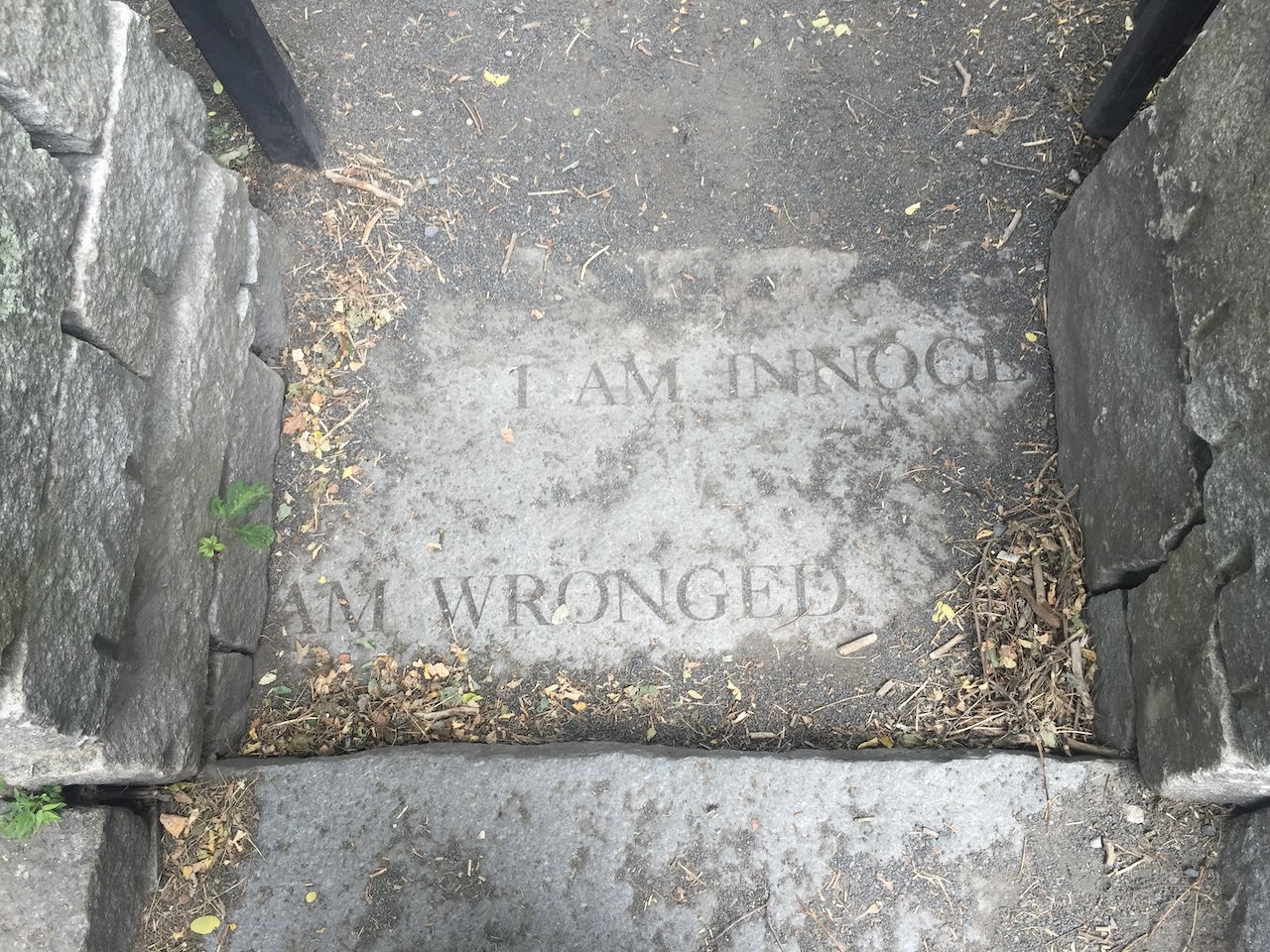 Salem Massachusetts memorial to victims of the 1692 witch trials — America at 250 reflection by Leah Gillis Between the Lines column