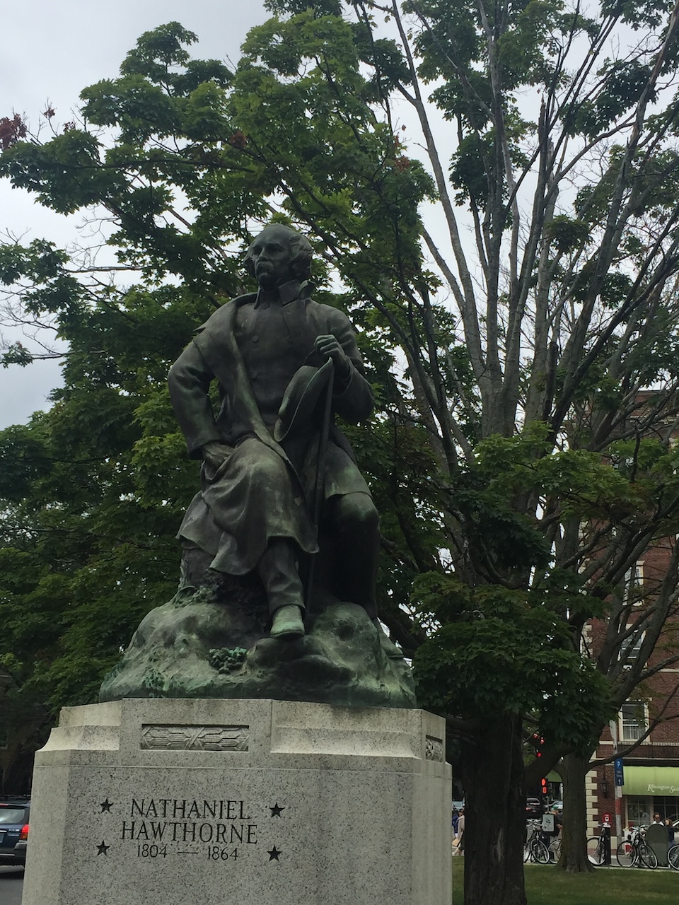 Nathaniel Hawthorne statue, Salem, MA, The Diamond is You, photo by Leah Gillis.