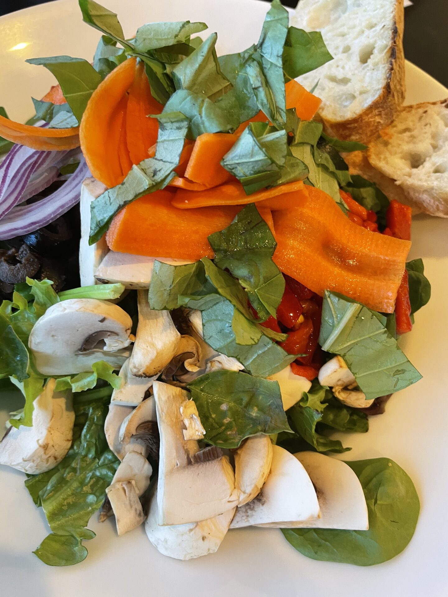 Fresh Italian salad with house made dressing at Pino's Pizza Phoenix Arizona best Italian restaurant Phoenix