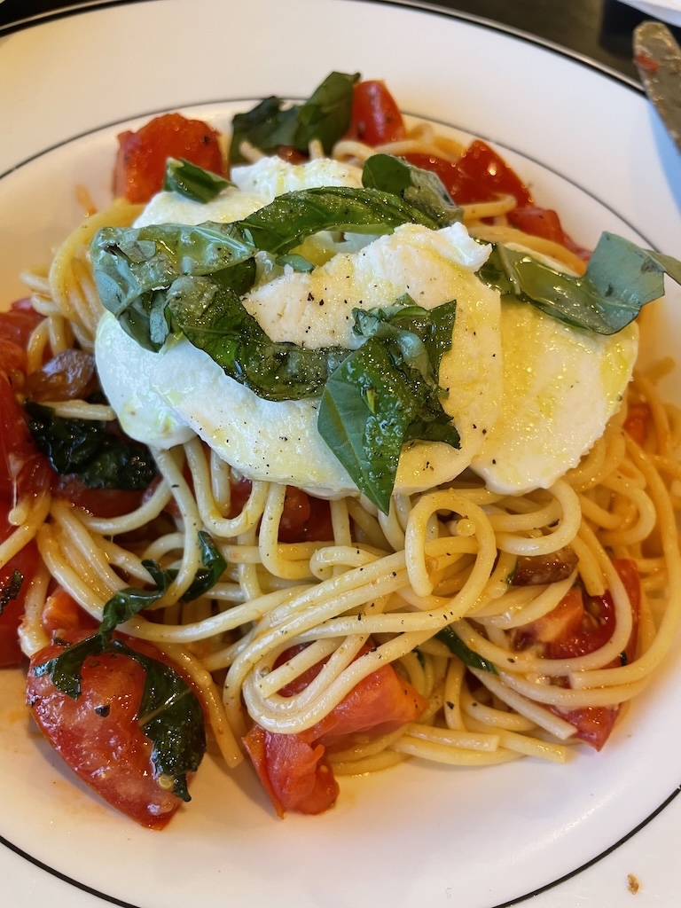Spaghetti alla Capri at Pino's Pizza Phoenix Arizona best Italian pasta in Phoenix authentic Neapolitan restaurant